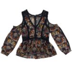 Topshop Bluzka Damska Boho Z Koronką Wzorzysta M 38 EU