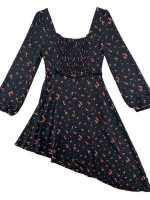 Wild Honey Sukienka Asymetryczna Czarna W Kwiaty S 36 EU - zdjęcie 3