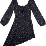 Wild Honey Sukienka Asymetryczna Czarna W Kwiaty S 36 EU