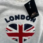 Springfield Bluza Damska Szara Z Haftem London S 36 EU - zdjęcie 2