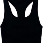 MP Biustonosz Sportowy Damski Czarny Logo S 36 EU
