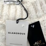 Glamorous Sweter Damski Futrzasty Krótki Warkocz Ecru XS 34 EU - zdjęcie 2