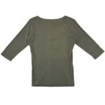 Guess Bluzka Damska Khaki Nadruk Z Aplikacją - zdjęcie 4