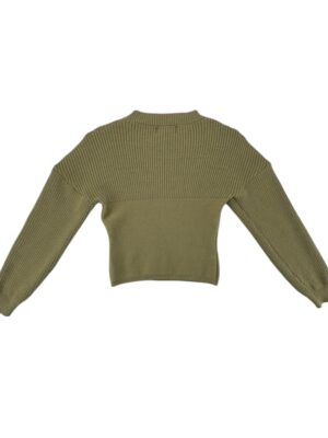 Cider Sweter Damski Prążkowany Khaki S 36 EU - zdjęcie 3