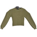 Cider Sweter Damski Prążkowany Khaki S 36 EU