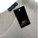 FF Sweter Damski Beżowy Z Połyskiem Dekolt V XS 34 EU - zdjęcie 2