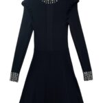 River Island Sukienka Czarna Z Perełkami XS 34 EU