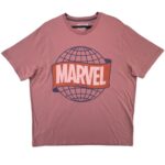 Marvel Koszulka Męska z Logo Brudny Róż XXL 44 EU - zdjęcie 1
