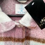 Primark Kurtka Koszulowa Damska Krata Różowo Biała XS 34 EU - zdjęcie 2