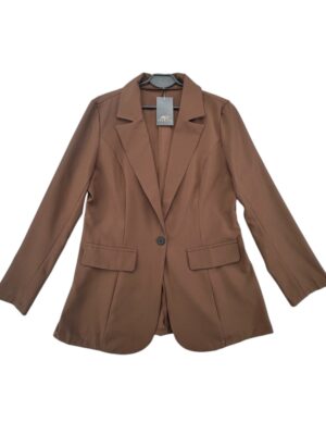 Brązowy Elegancki Żakiet Damski 4XL - zdjęcie 1