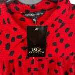 Capsule Sukienka Czerwona Wzorzysta Rozkloszowana 4XL 48 EU - zdjęcie 2