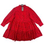 Capsule Sukienka Czerwona Wzorzysta Rozkloszowana 4XL 48 EU - zdjęcie 1