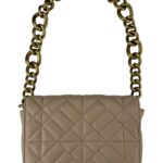 Zara Torebka Damska Beżowa Złoty Łańcuch - zdjęcie 1