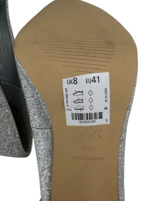 New Look Szpilki Damskie Srebrne Brokatowe R. 41 EU - zdjęcie 4