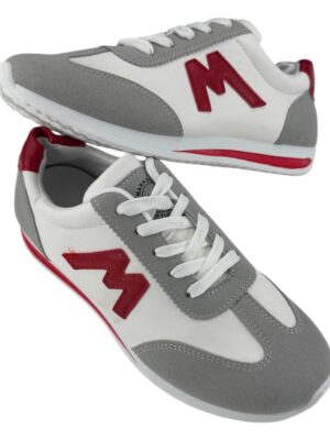 Buty Damskie Sportowe Biało Szare Z Czerownym "M" R. 36 EU - zdjęcie 1