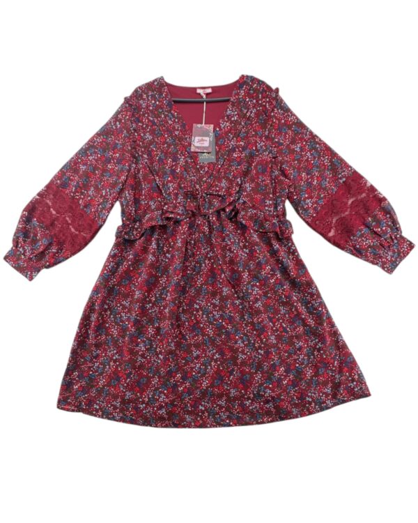 Joe Browns Sukienka Damska Bordowa Wzorzysta XXXXL 48 EU