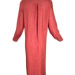 Made In Italy Sukienka Damska Koszulowa Ceglasty Len One Size - zdjęcie 2