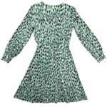 HM Sukienka Mini Zielona Z Wzorem XS 34 EU - zdjęcie 3