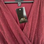 New Look Sukienka Tiulowa Bordowa Asymetryczna M 38 EU - zdjęcie 2