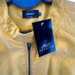 Only Kurtka Ramoneska Żółta Ekoskóra L 40 EU - zdjęcie 2