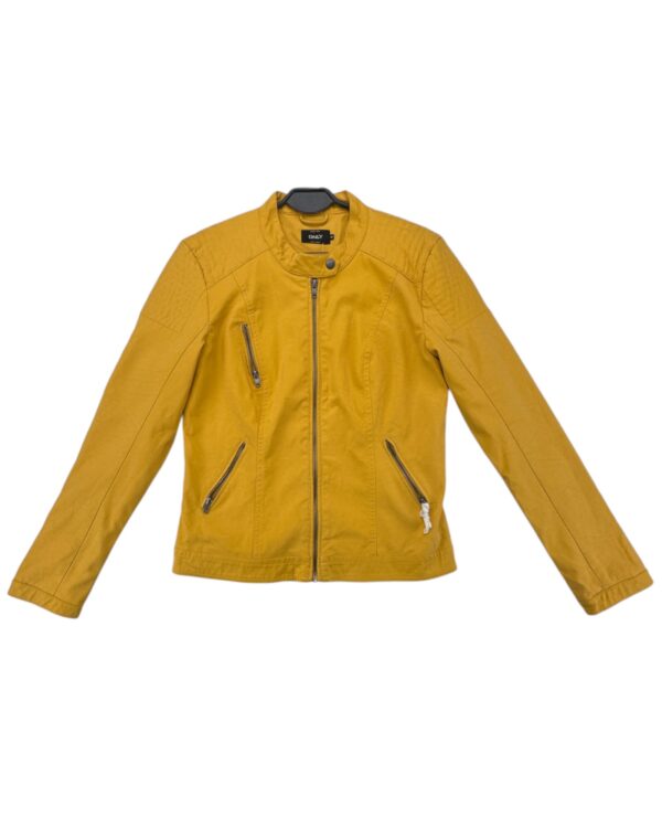 Only Kurtka Ramoneska Żółta Ekoskóra L 40 EU