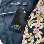 Nasty Gal Sukienka Czarna Kwiatowy Wzór L 40 EU - zdjęcie 2
