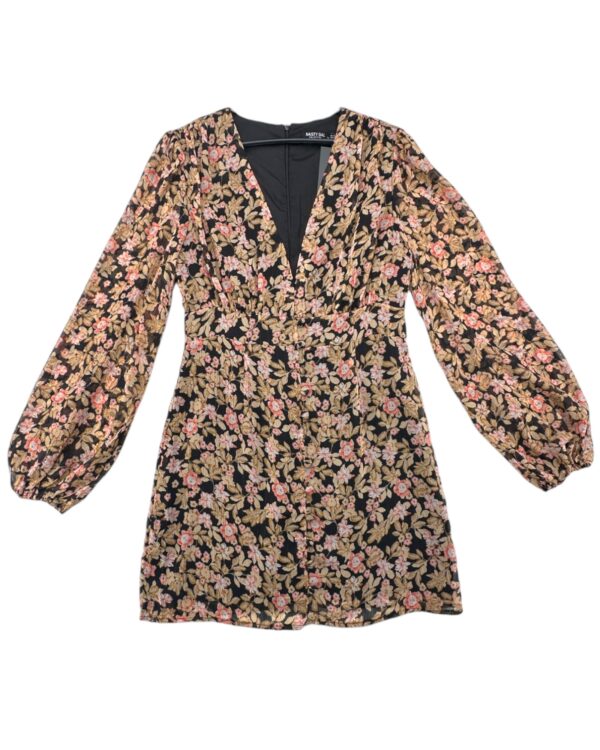 Nasty Gal Sukienka Czarna Kwiatowy Wzór L 40 EU