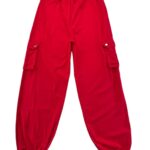 PrettyLittleThing Spodnie Cargo Czerwone XXS 32 EU - zdjęcie 3