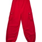 PrettyLittleThing Spodnie Cargo Czerwone XXS 32 EU - zdjęcie 1