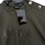 Sabra Bluza Damska Oliwkowa Nadruk AMOUR M 38 EU - zdjęcie 2