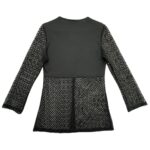 Bluzka Koronkowa Czarna Elegancka 42 EU - zdjęcie 2