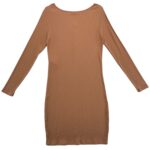 Vila Sukienka Brązowa Prążkowana - zdjęcie 3