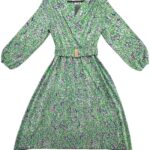 JS Millenium Sukienka Midi Kopertowa Zielona S 36 EU - zdjęcie 1