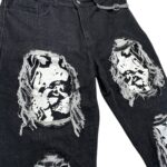 Spodnie Męskie Jeansowe Z Efektywnymi Przetarciam L 50 EU - zdjęcie 2