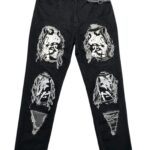 Spodnie Męskie Jeansowe Z Efektywnymi Przetarciam L 50 EU - zdjęcie 1