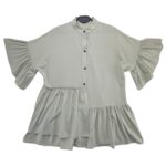 Koszula Damska Rozkloszowana Falbany Jasna Zieleń S 36 EU - zdjęcie 1