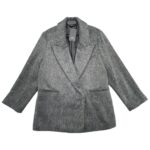 FF Płaszcz Damski Futrzany Szary M 38 EU - zdjęcie 1