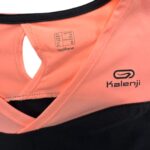 Kalenji Koszulka T-shirt Damska Sportowa Czarno Brzoskwiniowa 46 EU - zdjęcie 2