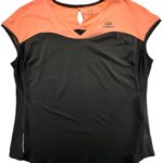 Kalenji Koszulka T-shirt Damska Sportowa Czarno Brzoskwiniowa 46 EU - zdjęcie 1