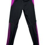 Adidas Legginsy Sportowe Damskie Czarne Fioletowy Lampas S 36 EU - zdjęcie 4