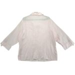 MS Koszula Damska Lniana Różowo Biała Paski 48 EU - zdjęcie 3