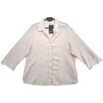 MS Koszula Damska Lniana Różowo Biała Paski 48 EU - zdjęcie 1