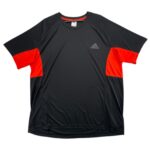 Adidas Koszulka T-shirt Sportowa Męska Czarna Pomarańczowa XXL 44 EU - zdjęcie 1