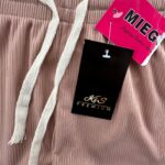 Miego Spodnie Prążkowane Beżowe Luźne S M 36 38 - zdjęcie 2