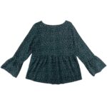 Bluzka Damska Zielona w Kropki Falbanki XL 42 - zdjęcie 2