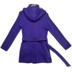 US Apparels Płaszcz Dziecięcy Fioletowy Guziki 146 152 CM 11 12 LAT - zdjęcie 3