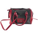 Guess Torebka Monogram Brązowo Czerwona - zdjęcie 1