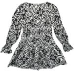 Miss Selfridge Sukienka Bawełniana Wzorzysta Czarno Biała L 40 EU - zdjęcie 3