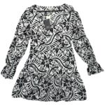 Miss Selfridge Sukienka Bawełniana Wzorzysta Czarno Biała L 40 EU - zdjęcie 1