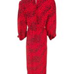 New Look Sukienka Czerwona Czarny Zwierzęcy Wzór XXL 44 EU - zdjęcie 2